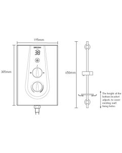 Glee 8.5kW Electric Shower White