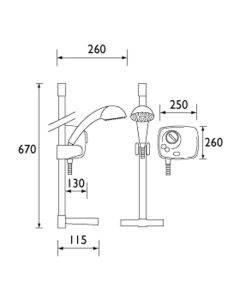 NT 1500 XT Power Shower White